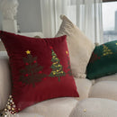 GobekUsa Christmas Cartoon Embroidered Pillow Cover Set for Festive Home Decor