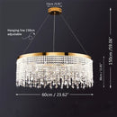 GobekUsa Crystal Circle LED Chandelier for Luxury Living Room Décor