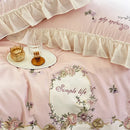 GobekUsa Flowers Lace Ruffles Princess Wedding Bedding Set 1000TC Egyptian Cotton Collection