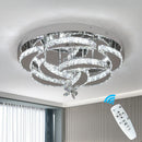 GobekUsa Crystal Chandelier: Modern Dimmable LED Pendant Light for Living & Dining Rooms