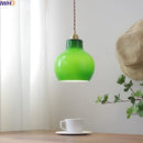 GobekUsa Green Glass LED Pendant Lights Modern Hanging Lamp Home Decor