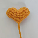 GobekUsa Heart-Shaped Crochet Flower Bouquet - Handmade Wedding Home Decor & Family Gift