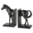 "GobekUsa Dark Horse Stallion Resin Figurine for Home Decor Bookshelf Storage"