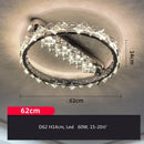 GobekUsa Crystal Luxury Ceiling Light for Living Room & Bedroom - Modern LED Warm Glow