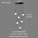 GobekUsa Creative LED Chandeliers: Luxurious Design for Living Rooms, Large Lighting Fixtures for Staircases