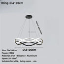 GobekUsa Black Geometric LED Ring Chandelier for Elegant Spaces