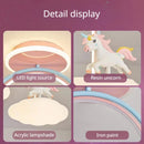 GobekUsa Cloud Unicorn Cartoon Ceiling Light for Children's Room Eye Protection