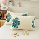GobekUsa Cozy Winter Plush Pillowcase: Nordic Printed Milk Velvet Soft Home Decor