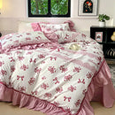 GobekUsa Lace Printed Duvet Cover Set - Elegant, Cozy Bedding for Single & Double Beds