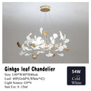 GobekUsa Ginkgo Leaf Chandelier LED Pendant Light for Living Dining Bedroom