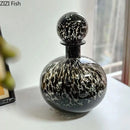 GobekUsa Leopard Texture Glass Vase: Modern Floral Vase for Chic Room Decor