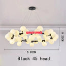 GobekUsa Glass Ball Chandelier for Living Room - Modern Nordic Kitchen Island Ceiling Light