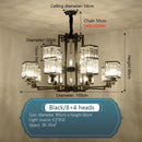 GobekUsa Crystal Chandelier Villa Living Room Lighting
