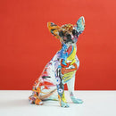 GobekUsa Chihuahua Dog Sculpture Resin Statue Pop Art Modern Home Decor