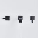 GobekUsa Black Brass Wall Mounted Bathroom Basin Faucet with Dual Handles