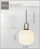GobekUsa Japanese Glass Pendant Light: Modern Nordic LED Hanging Lamp for Bedroom Home Décor