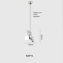 GobekUsa Dimmable LED Hanging Pendant Light for Living Room - Gold Silver Luminaire