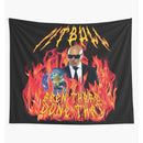 GobekUsa Bulldog Fun Tapestry Live Laugh Love Wall Hanging Dorm Decor