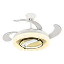 GobekUsa 42" Bladeless Ceiling Fan Chandelier with Remote & Retractable Blades