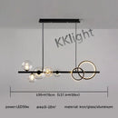 GobekUsa Glass Bubble Chandelier: Modern Nordic LED Pendant Lighting for Dining Room & Kitchen