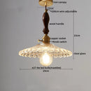 GobekUsa Clear Glass Pendant Lamp Japanese Style LED Hanging Lights
