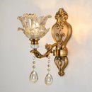 GobekUsa Crystal Glass Dual Head Wall Lamp - European Retro Style
