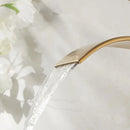 GobekUsa Gold Bathroom Faucet: Brass Rose Gold Basin Waterfall Mixer Tap