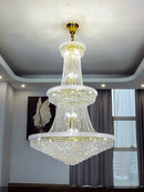 Modern Crystal Staircase Chandelier in Gold or Black