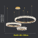 GobekUsa Crystal Gold Ring LED Chandelier for Home Decoration Luxurious Living Room Dining Bedroom