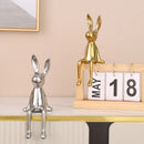 GobekUsa Gold Rabbit Ceramic Ornaments for Home & Office Decor