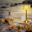 GobekUsa Diamond Crystal Table Lamp: Retro LED Night Light for Bedroom, Office, Hotel