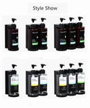 GobekUsa Amber Soap Dispenser & Shampoo Bottles Set for Drill-Free Bathroom Storage