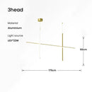 GobekUsa LED Linear Ceiling Chandelier Italian Designer Luxury Dining Room Chandelier