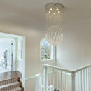 GobekUsa Crystal Ring Pendant Chandelier: Modern Ceiling Light for Living & Dining Room