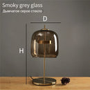 GobekUsa Glass Lampshade LED Table Lamp for Modern Bedroom Decor