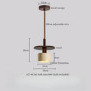 GobekUsa LED Hanging Lamps Yellow Travertine Pendant Lighting for Bedroom Living Dining Room