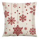 GobekUsa Christmas Linen Cushion Cover 45x45cm Sofa Home Party Decor