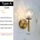 GobekUsa Glass Ball LED Wall Lamp for Bedroom and Living Room