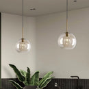 Nordic Glass Pendant Light With Iron Loft Frame