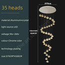 GobekUsa Crystal LED Ceiling Chandelier: Modern Spiral Kitchen Staircase Home Decoration Light