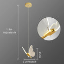 GobekUsa Butterfly Acrylic LED Chandelier for Bedroom & Home Decor