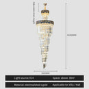 GobekUsa Crystal Chandelier: Elegant Villa Living Room Lighting