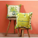 GobekUsa Lemon Print Chenille Cushion Cover 45x45cm - Waterproof Nordic DecorCase