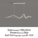 GobekUsa LED Pendant Light - Modern White/Black Long Line for Home, Restaurant, Office