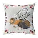 GobekUsa Bee Embroidery Cushion Cover - Exquisite Animal Design for Sofa Decor