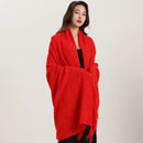 GobekUsa Knitted Diamond Blanket: Versatile Solid Shawl for Home, Office, Travel