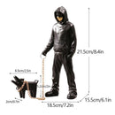 GobekUsa Banksy Dog Walker Resin Statue: Trendy Street Art Figurine for Home Office Decor