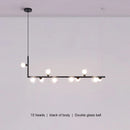 GobekUsa Glass Black Chandelier Pendant Lamp Nordic Modern Living Room Light