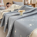 GobekUsa Cotton Towel Blanket, Rural Printed Thin Quilt - Luxury Breathable Bedspread