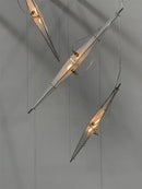 GobekUsa Glass Cone Chandelier: Height Adjustable Luxury Art Indoor Pendant Lamp